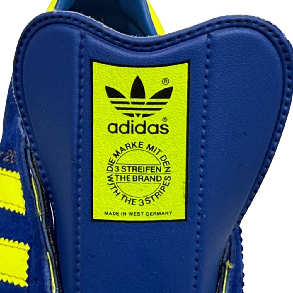 Vintage  70's Adidas 5202 adiSTAR 2000 Soccer Cleats 7.5 Blue/Yellow Unworn Rare - Picture 7 of 16
